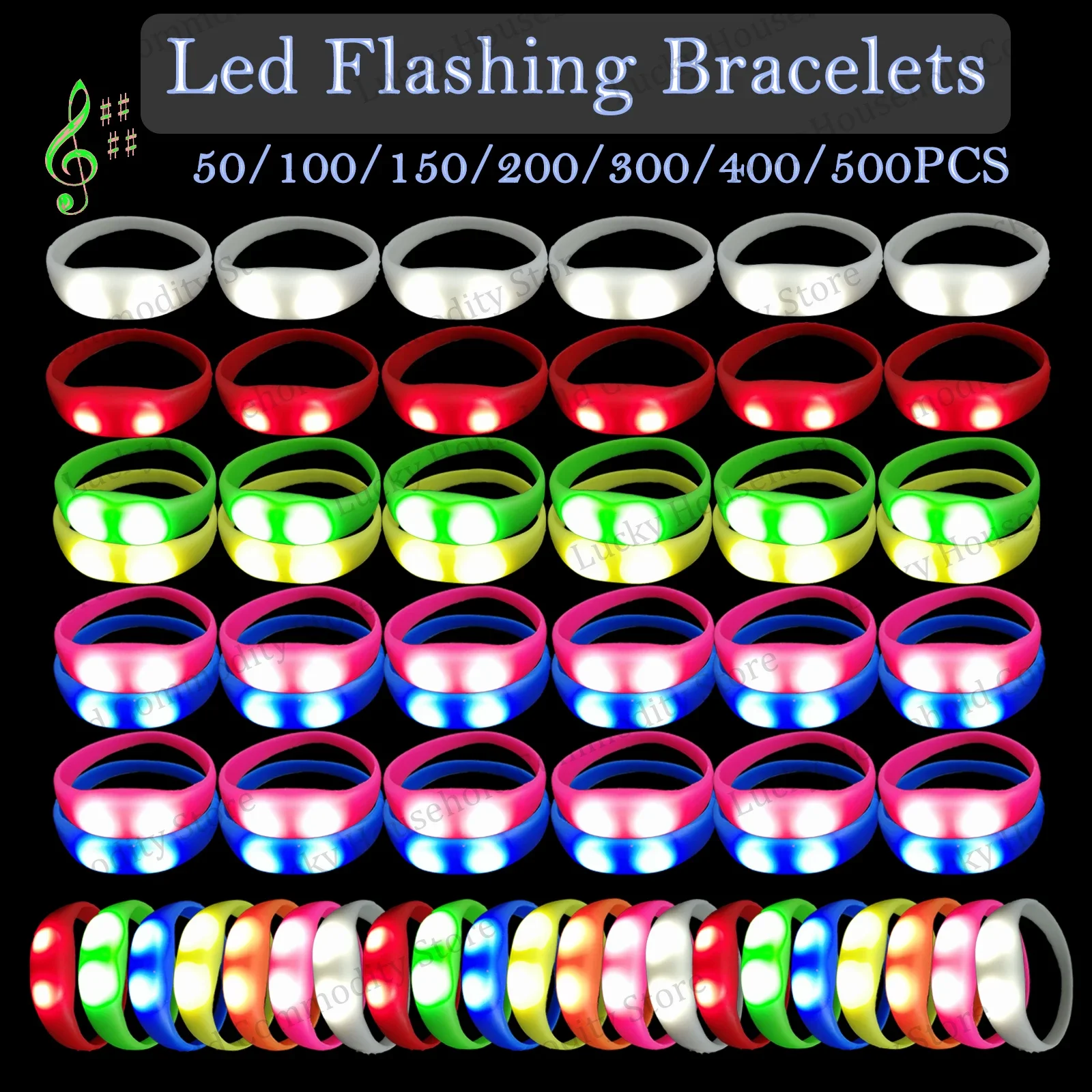 Music & Sound Activated Led Flashing Bracelet Glow in the Dark Bracelets Light Up Bangle Wristband for Concert Party Kids Adults
Music & Sound Activated Led Flashing Bracelet Glow in the Dark Bracelets Light Up Bangle Wristband for Concert Party Kids Adults