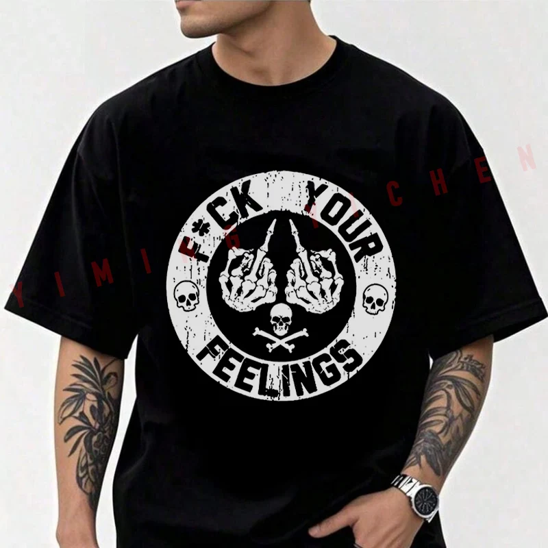 Cotton T Shirt Casual F&ck Your Feelings Skull Graphic Motorcycle T-shirt Summer Short Sleeves 2026 Men Tshirt Tops Clothing Tee
Cotton T Shirt Casual F&ck Your Feelings Skull Graphic Motorcycle T-shirt Summer Short Sleeves 2026 Men Tshirt Tops Clothing Tee