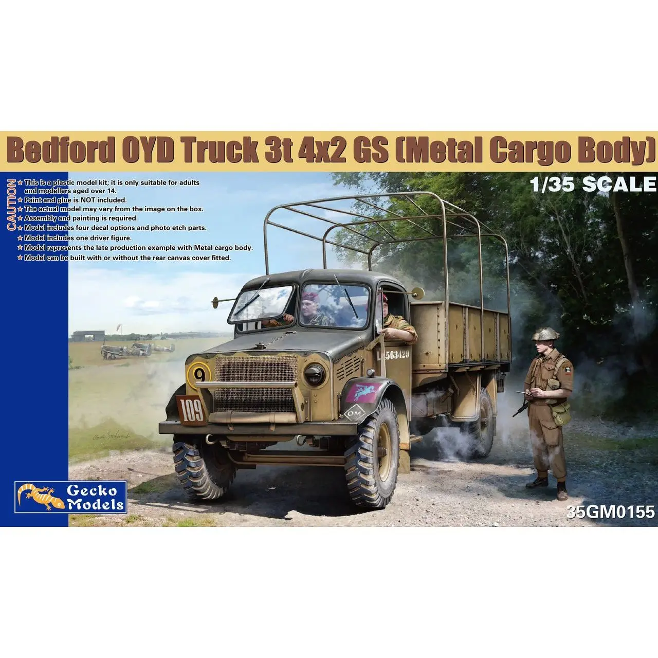 Gecko Models 35GM0155 1/35 Bedford OYD Track 3t 4x2 GS [Metal Cargo Body)- Scale Model Kit
Gecko Models 35GM0155 1/35 Bedford OYD Track 3t 4x2 GS [Metal Cargo Body)- Scale Model Kit
