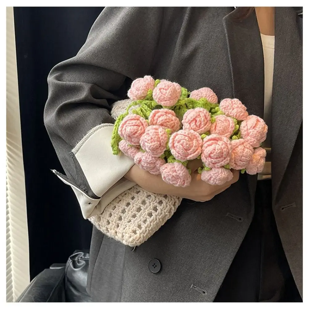 Bohemian Rose Bouquet Weave Bag Crochet Cotton Rope Knitted Flower Shoulder Bag Rustic Romantic Rose Beach Bucket Bag
Bohemian Rose Bouquet Weave Bag Crochet Cotton Rope Knitted Flower Shoulder Bag Rustic Romantic Rose Beach Bucket Bag