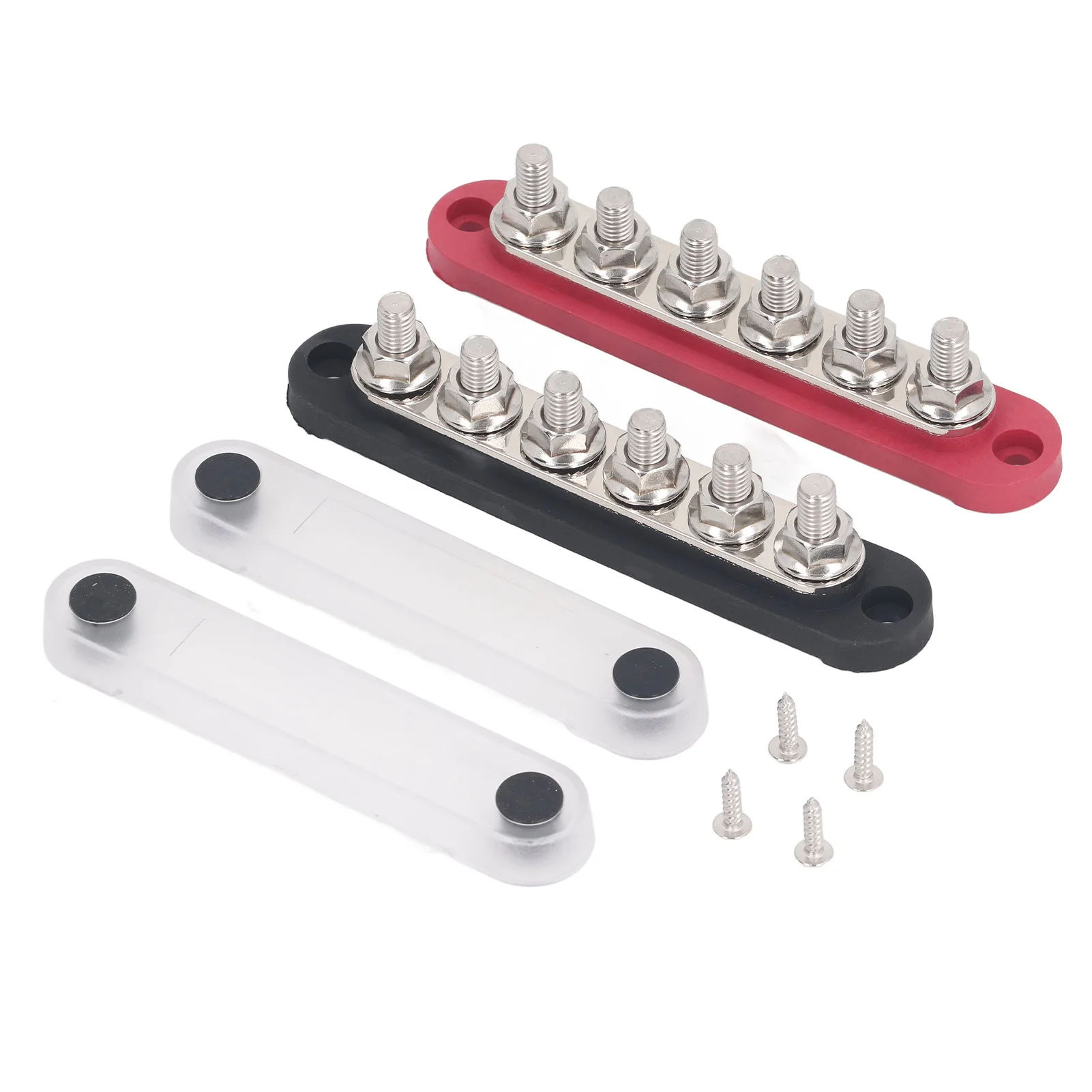 Bus Bar Power Distribution Terminal Block M8 Copper Plate Stainless Steel Terminals Battery Bus Bar 150A 300VAC 48VDC
Bus Bar Power Distribution Terminal Block M8 Copper Plate Stainless Steel Terminals Battery Bus Bar 150A 300VAC 48VDC