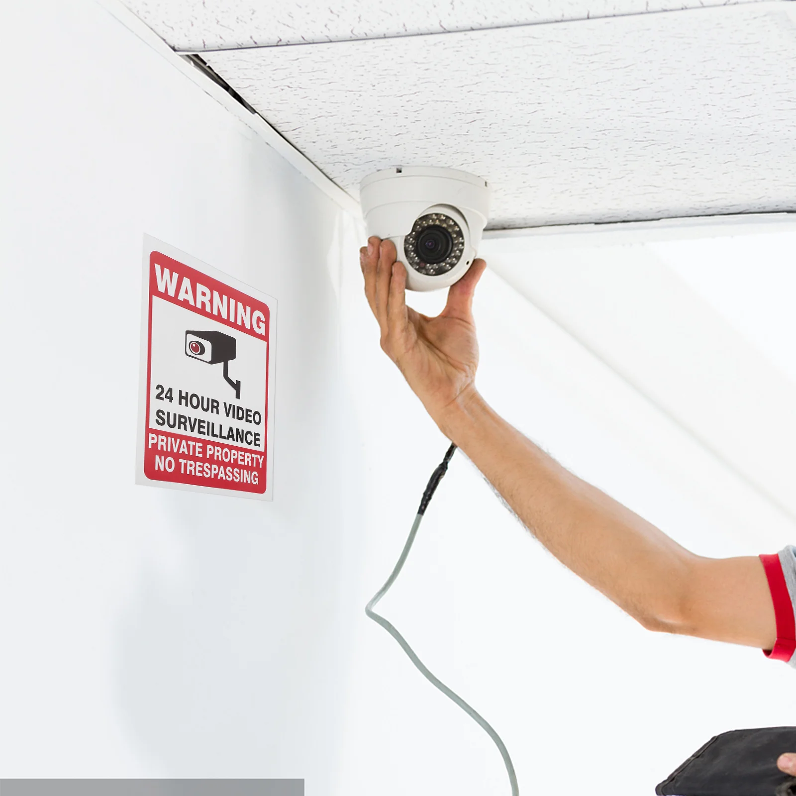 50pcs Security Camera Sign Sticker Weatherproof Outdoor Warning Decal No Visiting Reminding Safety Label For Shop Hotel Mall
50pcs Security Camera Sign Sticker Weatherproof Outdoor Warning Decal No Visiting Reminding Safety Label For Shop Hotel Mall