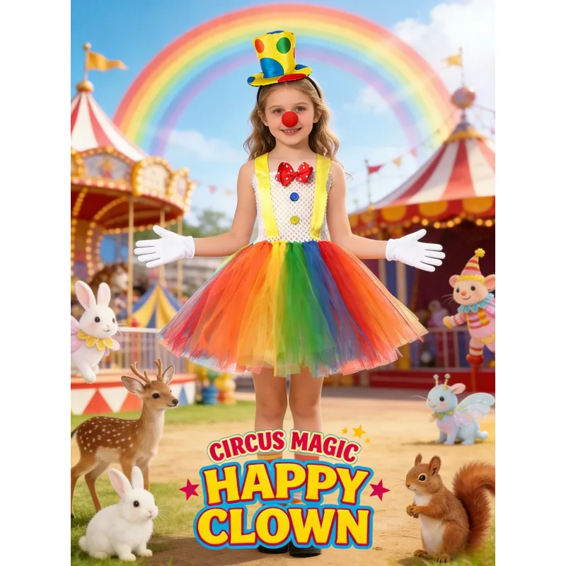 Rainbow Clown Role Play Tutu Dress Halloween Cosplay Costume Fancy Party Performance Outfit Festival Stage Show Carnival Costume
Rainbow Clown Role Play Tutu Dress Halloween Cosplay Costume Fancy Party Performance Outfit Festival Stage Show Carnival Costume