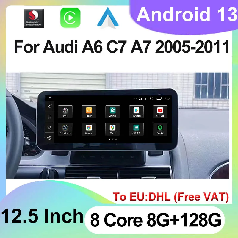 12.3" 8+128G Snapdragon 665 Android 13 For Audi A6 C7 Wireless Carplay Radio Car Multimedia Player Auto Central Control Unit 4G
12.3" 8+128G Snapdragon 665 Android 13 For Audi A6 C7 Wireless Carplay Radio Car Multimedia Player Auto Central Control Unit 4G