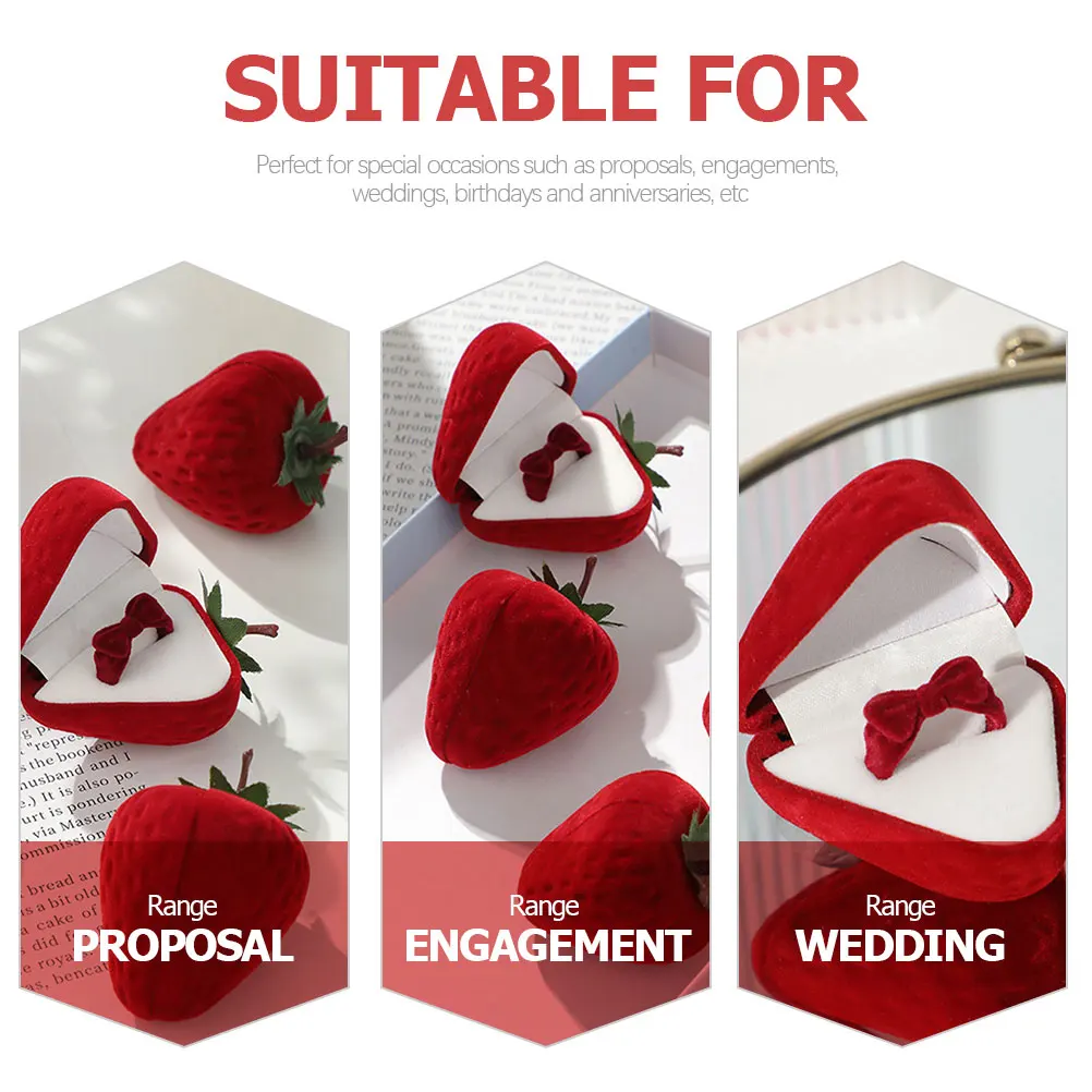 Attractive Strawberry Jewelry Box Ring Holder For Engagements Anniversaries And Birthdays 
Attractive Strawberry Jewelry Box Ring Holder For Engagements Anniversaries And Birthdays