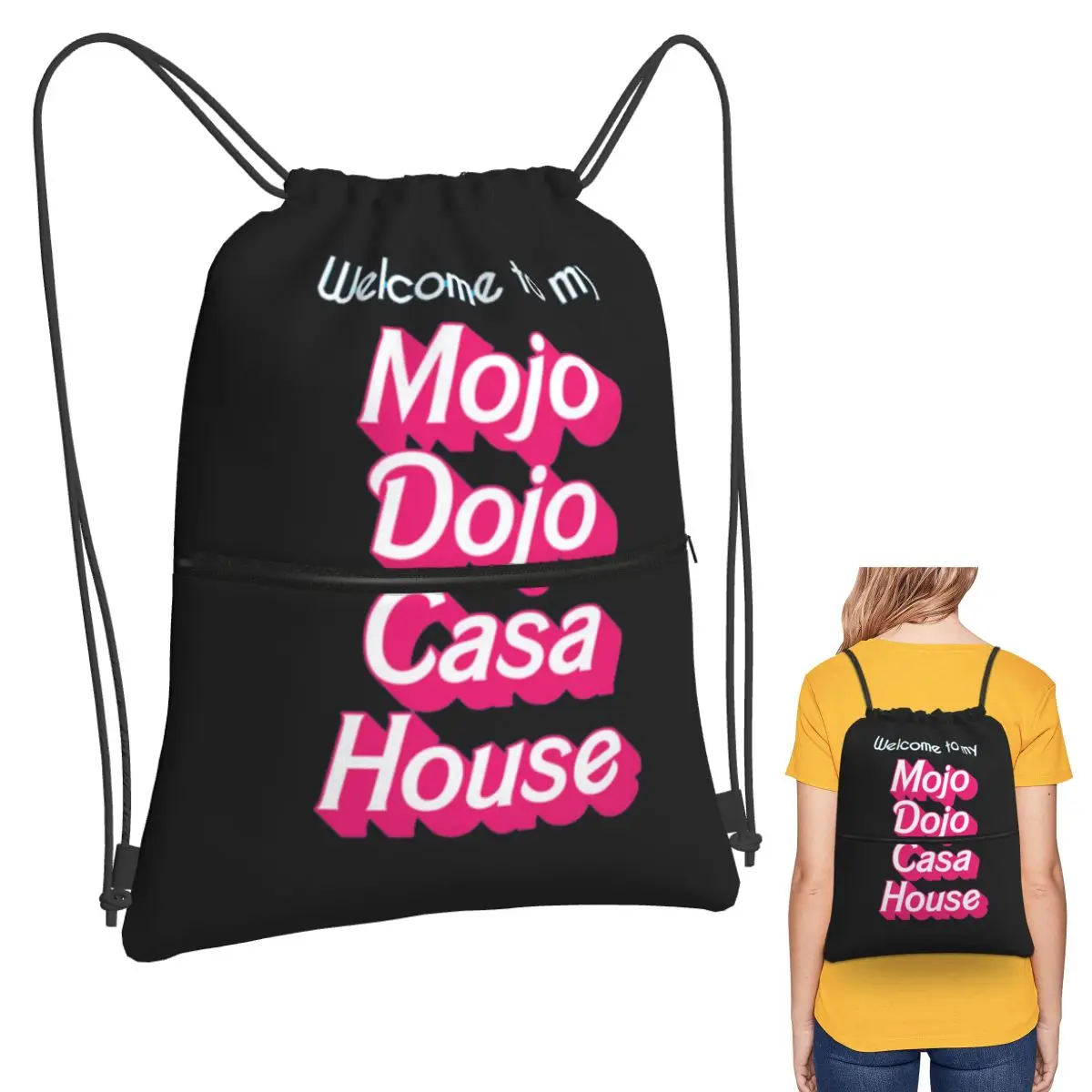 Mojo Dojo Casa House Backpacks Fashion Drawstring Bundle Pocket Sports Bag Book Bags for Travel Students
Mojo Dojo Casa House Backpacks Fashion Drawstring Bundle Pocket Sports Bag Book Bags for Travel Students