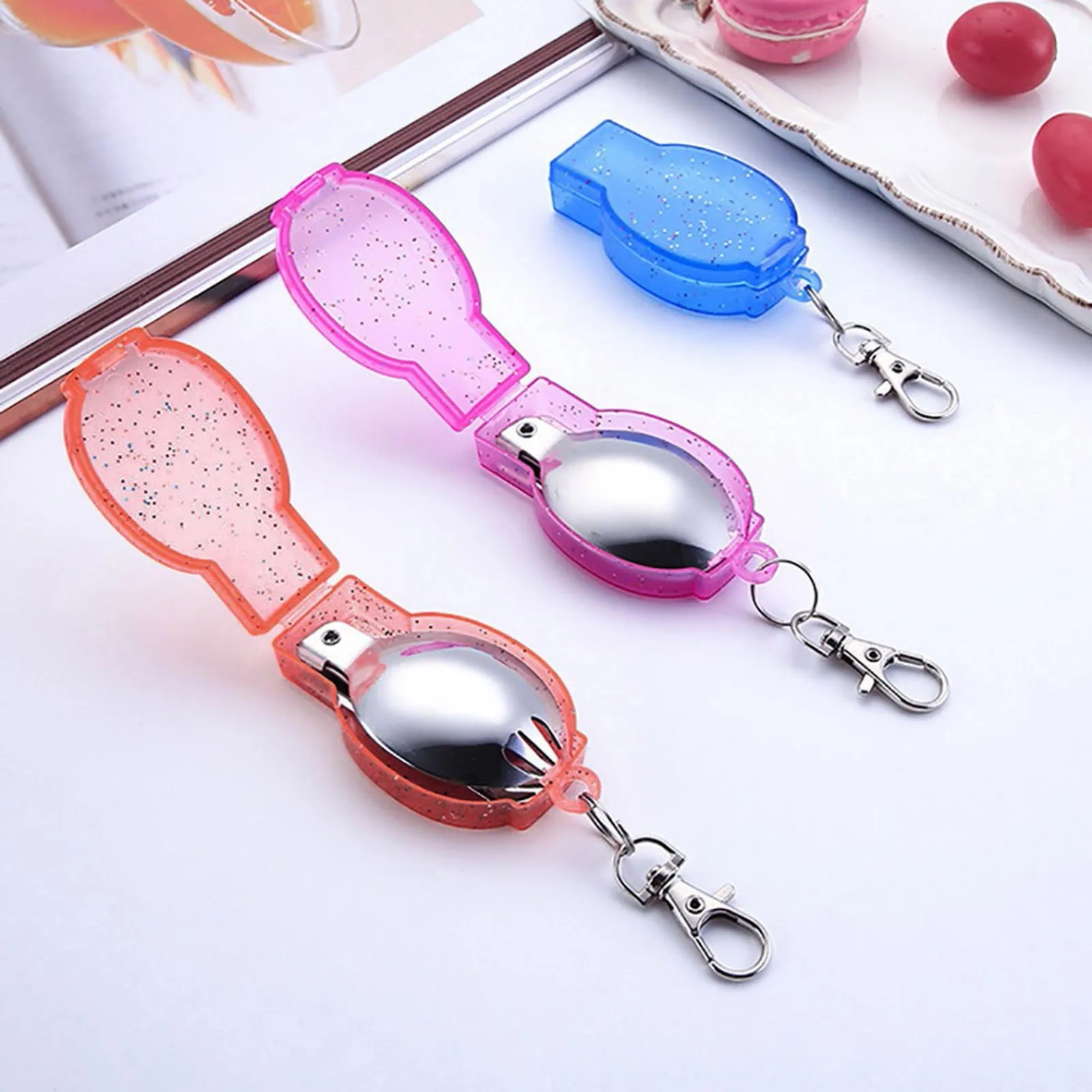Stainless Steel Solding spoon Creative Tableware Outdoor Portable Three-Fold Spoon Fork Travel Folding Spoon Storage Box
Stainless Steel Solding spoon Creative Tableware Outdoor Portable Three-Fold Spoon Fork Travel Folding Spoon Storage Box