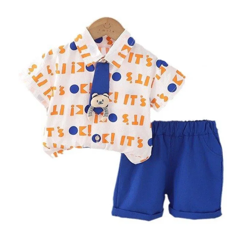 New Summer Baby Boys Clothing Children Casual Letter Shirt Shorts 2Pcs/Set Kids Clothes Toddler Sports Costume Infant Tracksuits
New Summer Baby Boys Clothing Children Casual Letter Shirt Shorts 2Pcs/Set Kids Clothes Toddler Sports Costume Infant Tracksuits