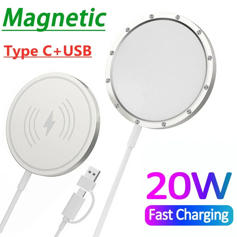 20W Magnetic Wireless Charger Pad Stand for Macsafe IPhone 15 14 13 12 Pro Max Airpods USB Type C PD Fast Charging Dock Station
20W Magnetic Wireless Charger Pad Stand for Macsafe IPhone 15 14 13 12 Pro Max Airpods USB Type C PD Fast Charging Dock Station