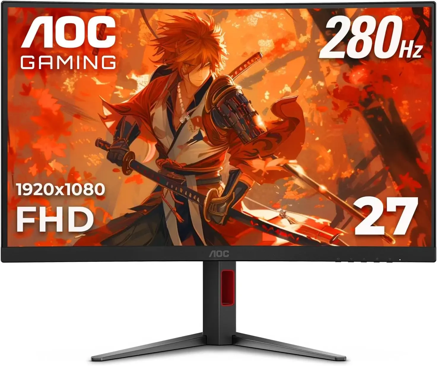 27" Curved Gaming Monitor, FHD 1080p, 280Hz (DP) 240Hz (HDMI), 0.3ms MPRT, VA Panel 1500R, AMD FreeSync Premium, HDR Ready, Heig
27" Curved Gaming Monitor, FHD 1080p, 280Hz (DP) 240Hz (HDMI), 0.3ms MPRT, VA Panel 1500R, AMD FreeSync Premium, HDR Ready, Heig
