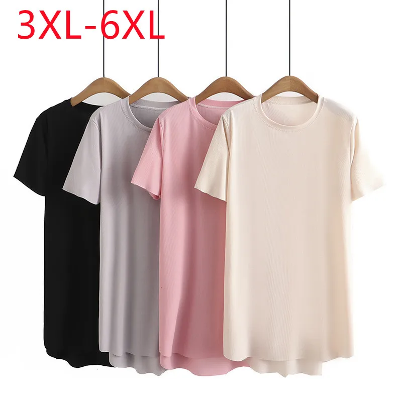 New 2023 Ladies Spring Summer Plus Size Tops For Women Large Size Short Sleeve O-neck Pink T-shirt 3XL 4XL 5XL 6XL
New 2023 Ladies Spring Summer Plus Size Tops For Women Large Size Short Sleeve O-neck Pink T-shirt 3XL 4XL 5XL 6XL