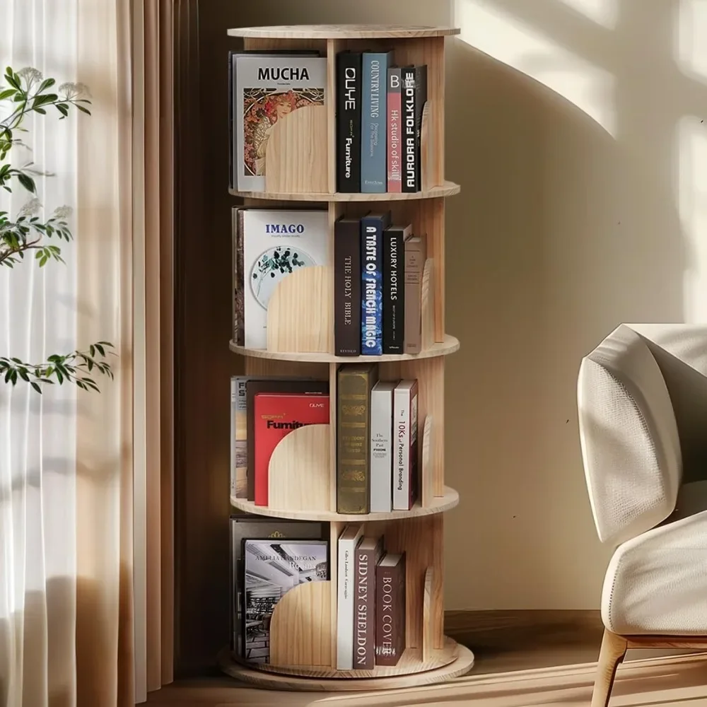 4 Tier Rotating Bookshelf Kids, 360 Display Floor Standing Bookcase Storage Rack for Kids&Adults Solid Wood Bookshelf Organizer
4 Tier Rotating Bookshelf Kids, 360 Display Floor Standing Bookcase Storage Rack for Kids&Adults Solid Wood Bookshelf Organizer