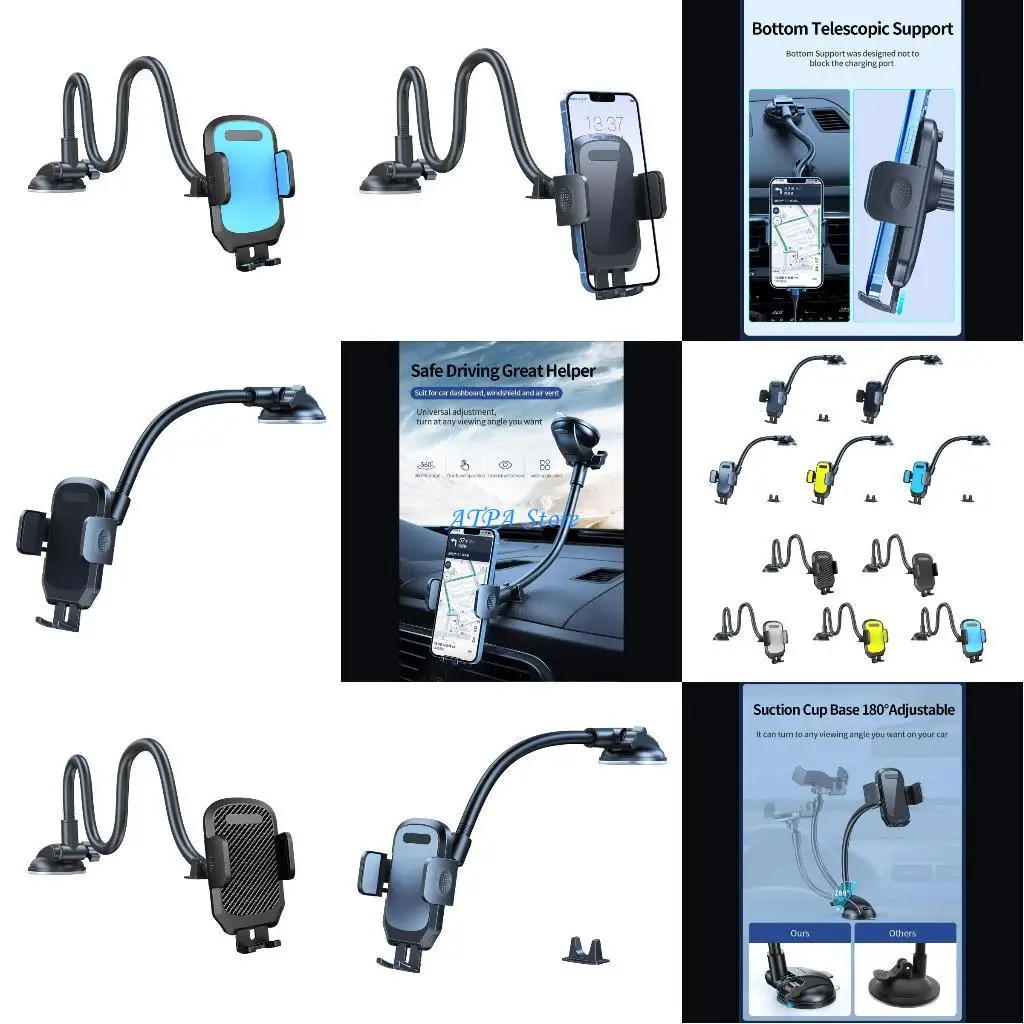 U13C Universal Car Phone Holder Mount Hands Easy Clamp Suction Cup Fit with Most for Smart Phone Gooseneck
U13C Universal Car Phone Holder Mount Hands Easy Clamp Suction Cup Fit with Most for Smart Phone Gooseneck
