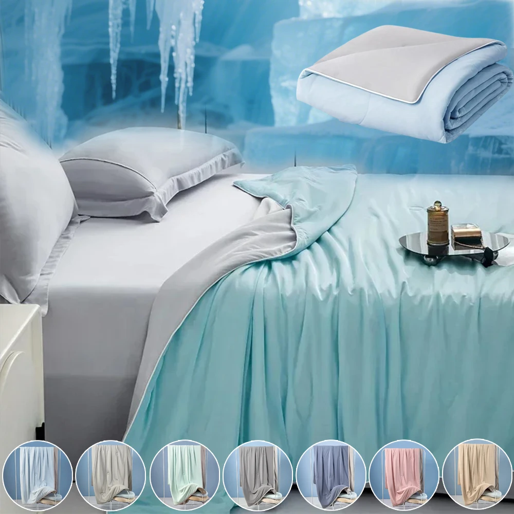 Summer Cold Comforter Beds Cooling Fiber Blankets Air Conditioner Quilts Smooth Rapid Heat Dissipation Twin/King Size 냉감이불 쿨이불
Summer Cold Comforter Beds Cooling Fiber Blankets Air Conditioner Quilts Smooth Rapid Heat Dissipation Twin/King Size 냉감이불 쿨이불