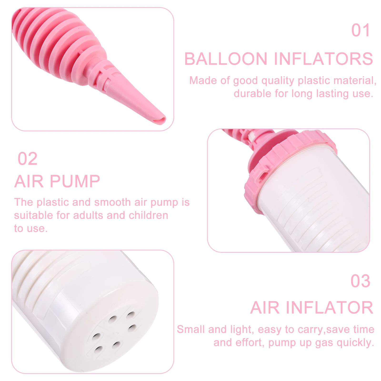 Balloon Inflator Plastic Air Pump for Birthday Party Wedding Supplies Inflatable Balls Hand Held Lightweight Portable
Balloon Inflator Plastic Air Pump for Birthday Party Wedding Supplies Inflatable Balls Hand Held Lightweight Portable