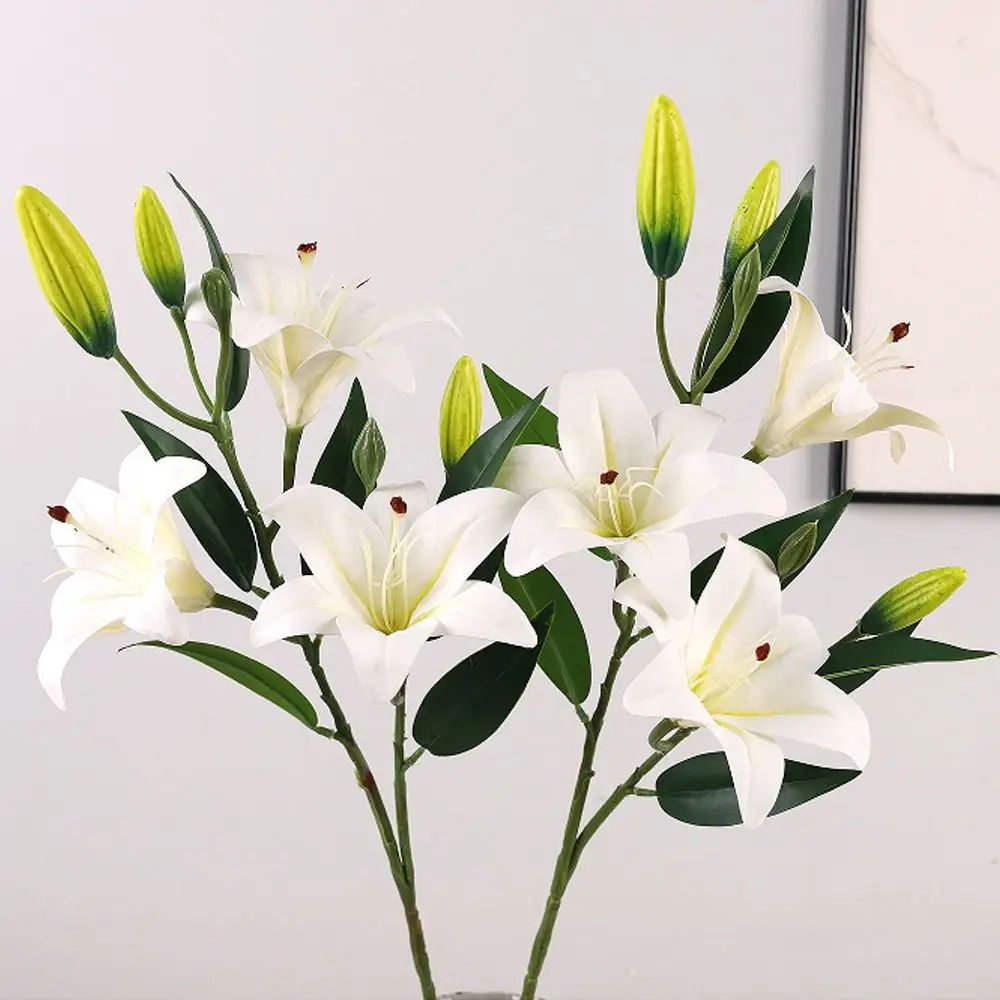 80cm Artificial Flower Branch Plastic Real Touch Silk Lilium Brownii Flower Handmade Elegant Fake Flowers Living Room Desktop
80cm Artificial Flower Branch Plastic Real Touch Silk Lilium Brownii Flower Handmade Elegant Fake Flowers Living Room Desktop