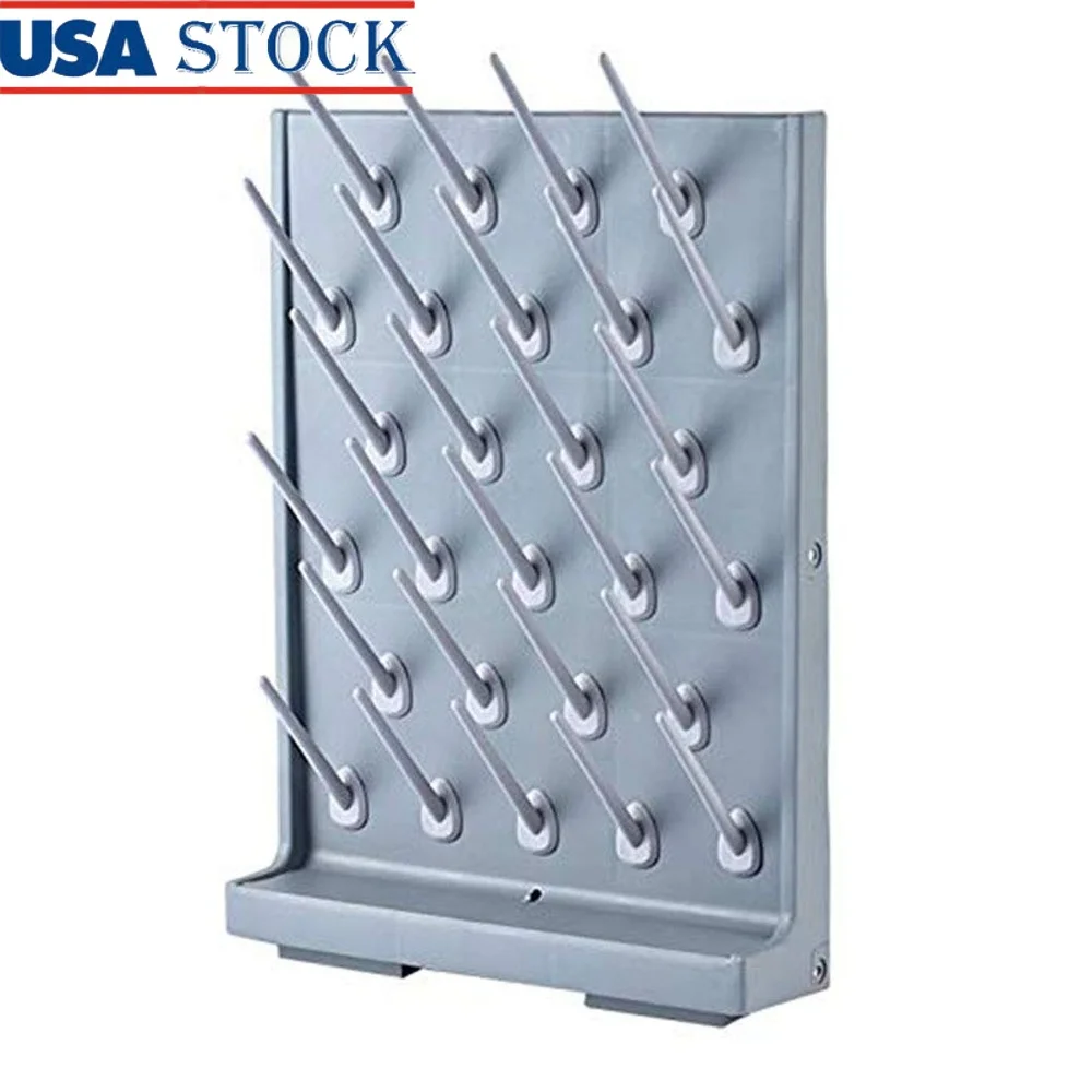 27 Pegs Lab Drying Rack Wall Mount Bench-top Glassware Drying Stand Laboratory Equipment Draining Tray Detachable Pegs
27 Pegs Lab Drying Rack Wall Mount Bench-top Glassware Drying Stand Laboratory Equipment Draining Tray Detachable Pegs