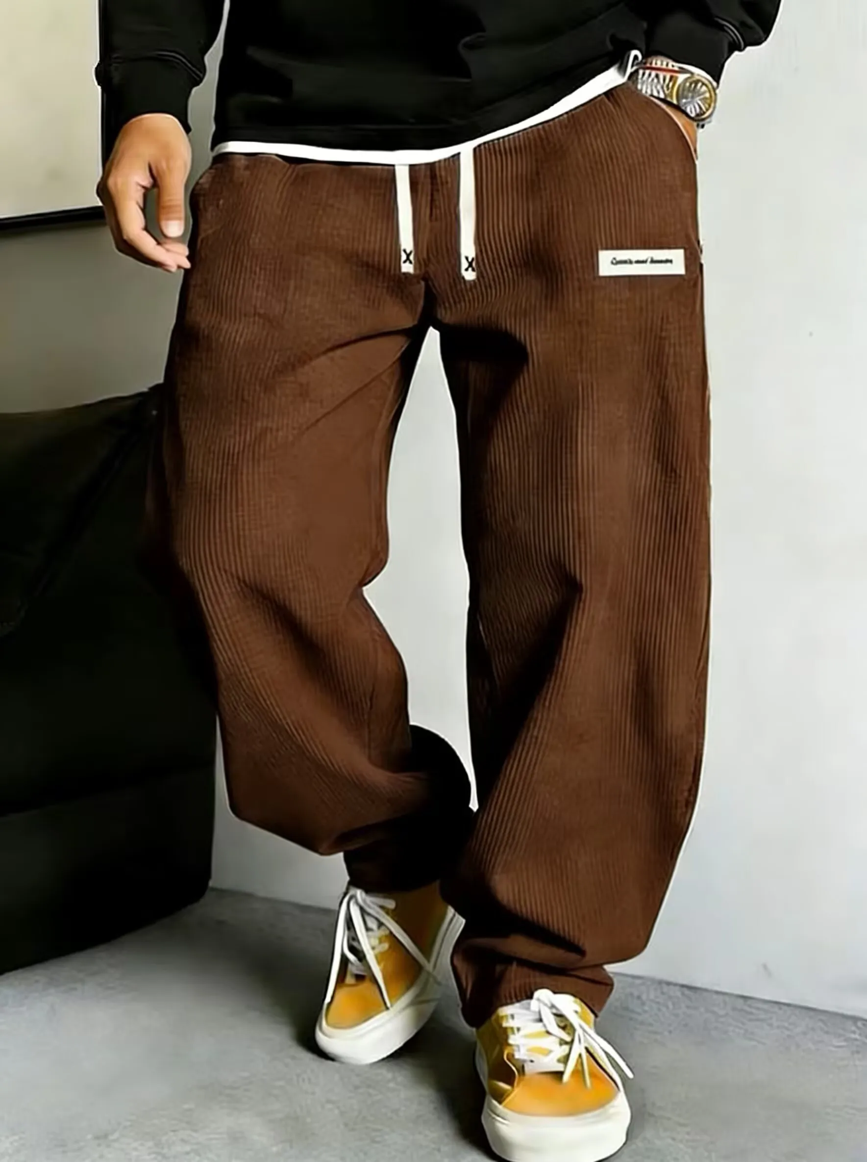 Men's corduroy loose European size hanging multi-functional casual straight leg pants, suitable for daily travel
Men's corduroy loose European size hanging multi-functional casual straight leg pants, suitable for daily travel