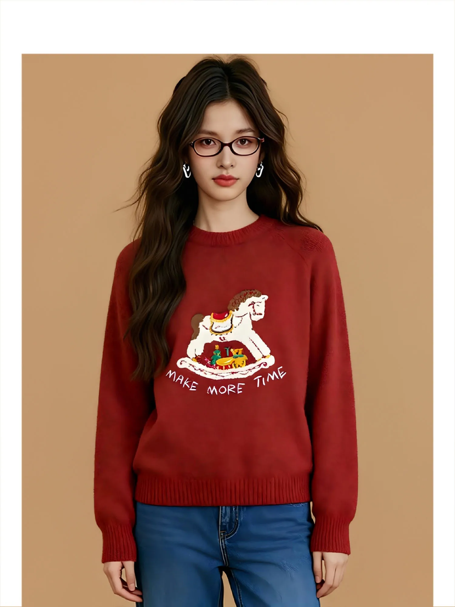 Forever 2 Cisas New Year Aosphere Knitwear Sweet Letter Embroidery Soft Autumn Winter Top Women's Casual Sle
Forever 2 Cisas New Year Aosphere Knitwear Sweet Letter Embroidery Soft Autumn Winter Top Women's Casual Sle