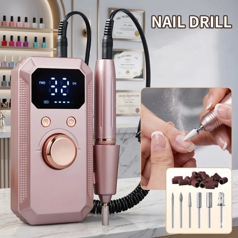 Electric nail file set, USB charging portable nail polisher and foot repair tool, professional nail and foot shaping, nail drill
Electric nail file set, USB charging portable nail polisher and foot repair tool, professional nail and foot shaping, nail drill