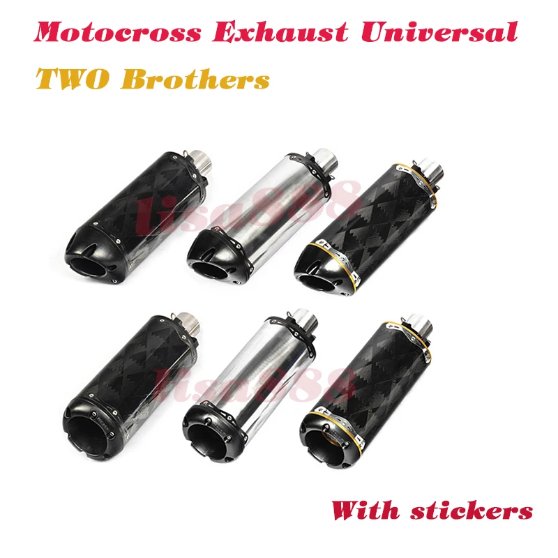 Motocross Exhaust Universal Escape Moto Motorcycle Muffler TWO Brothers Racing Pipe Carbon Fiber For Z900 GSXR150 CBR300 mt09
Motocross Exhaust Universal Escape Moto Motorcycle Muffler TWO Brothers Racing Pipe Carbon Fiber For Z900 GSXR150 CBR300 mt09