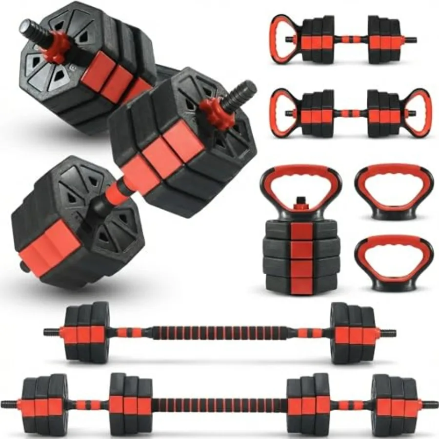 Adjustable Weight Set 66Lbs 4-in-1 Dumbbell Set and Barbell Weight Set for Home Gym Converts to Kettlebell Push-Up Stand Free W
Adjustable Weight Set 66Lbs 4-in-1 Dumbbell Set and Barbell Weight Set for Home Gym Converts to Kettlebell Push-Up Stand Free W