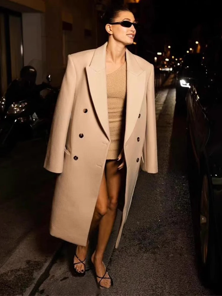 Hailey Women's Khaki Suit Collar Overcoat Medium Length Loose Coat Double Breasted Long Sleeve Commute Style Fashion Outerwear
Hailey Women's Khaki Suit Collar Overcoat Medium Length Loose Coat Double Breasted Long Sleeve Commute Style Fashion Outerwear