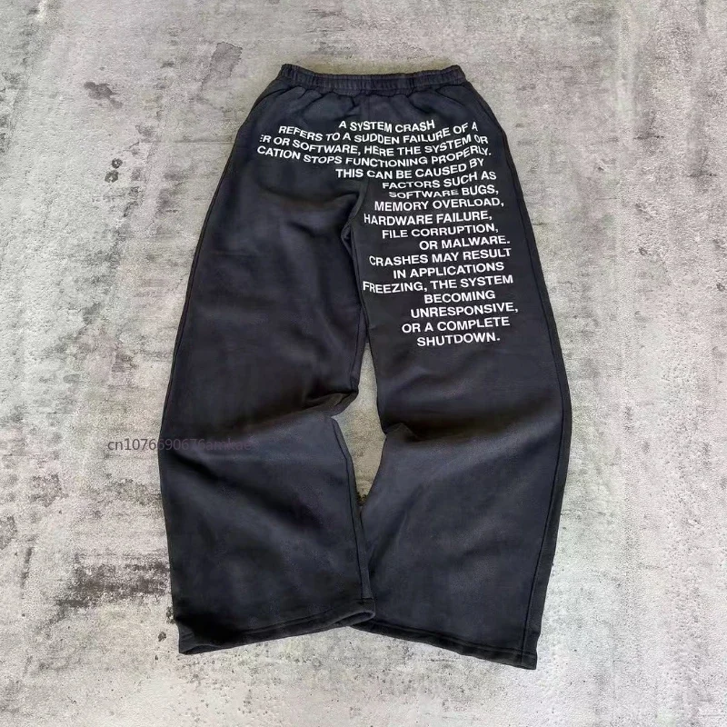 Straight Do Old Craft Pants Men Women Ins Tide Net Red Letter Printing Design Casual Sweatpants Summer New Loose Wide Leg Pants 
Straight Do Old Craft Pants Men Women Ins Tide Net Red Letter Printing Design Casual Sweatpants Summer New Loose Wide Leg Pants