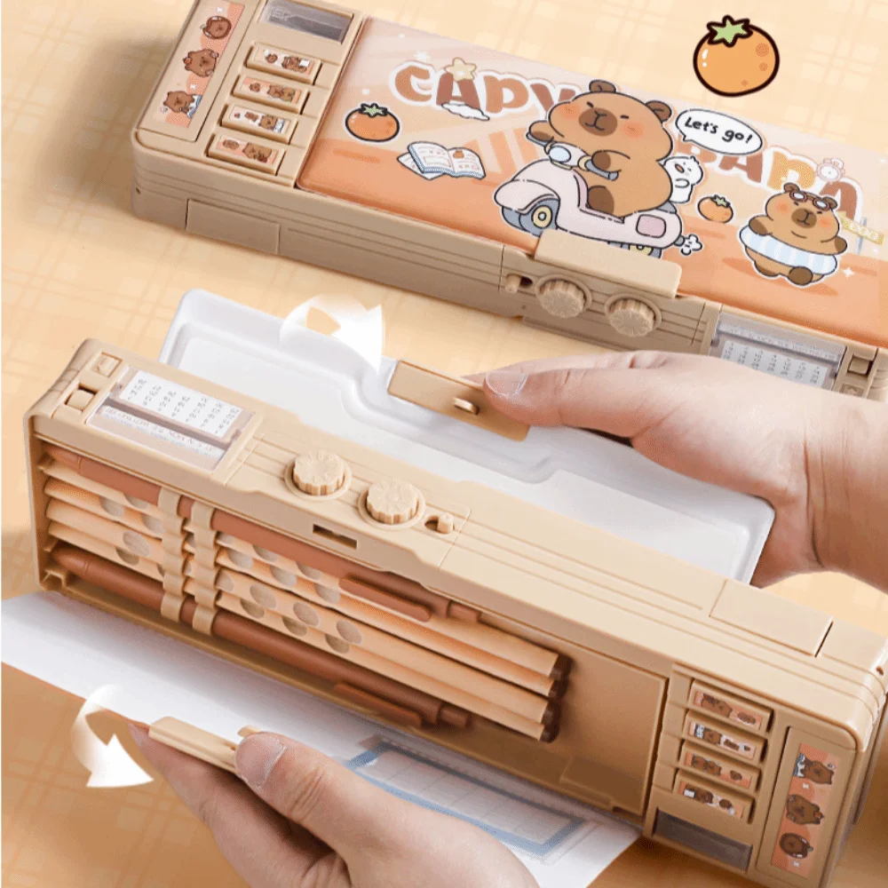 Multifunctional Capybara Pencil Case Large Capacity Cartoon Password Lock Stationery Box With Calculator Plastic
Multifunctional Capybara Pencil Case Large Capacity Cartoon Password Lock Stationery Box With Calculator Plastic