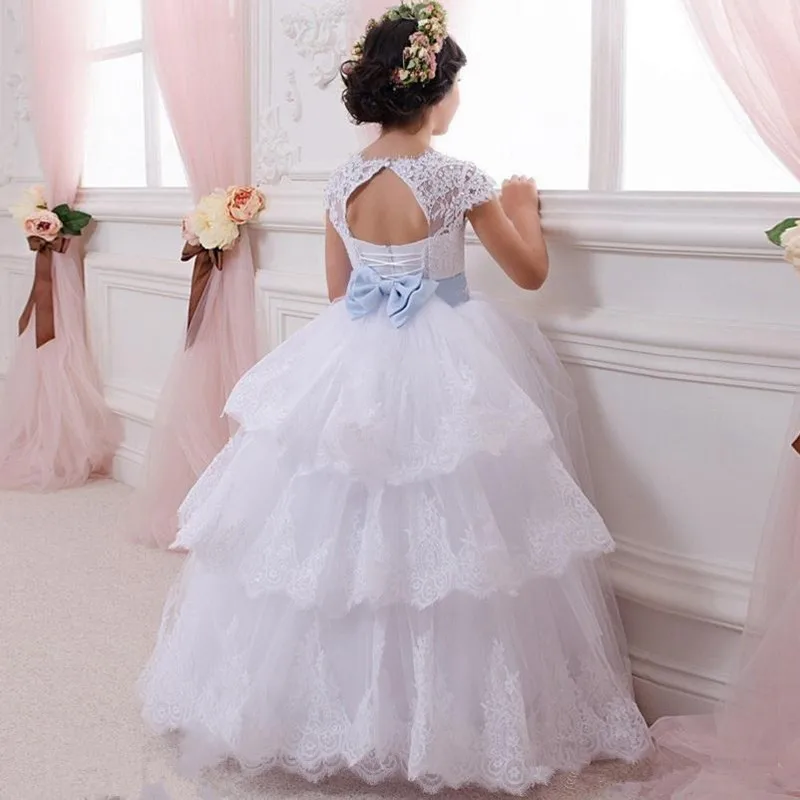 Pageant Kids Sky Blue Sash Flower Girl Dresses for Wedding Tiered Lace Tulle First Communion Dress for Girls Birthday Party Gown
Pageant Kids Sky Blue Sash Flower Girl Dresses for Wedding Tiered Lace Tulle First Communion Dress for Girls Birthday Party Gown