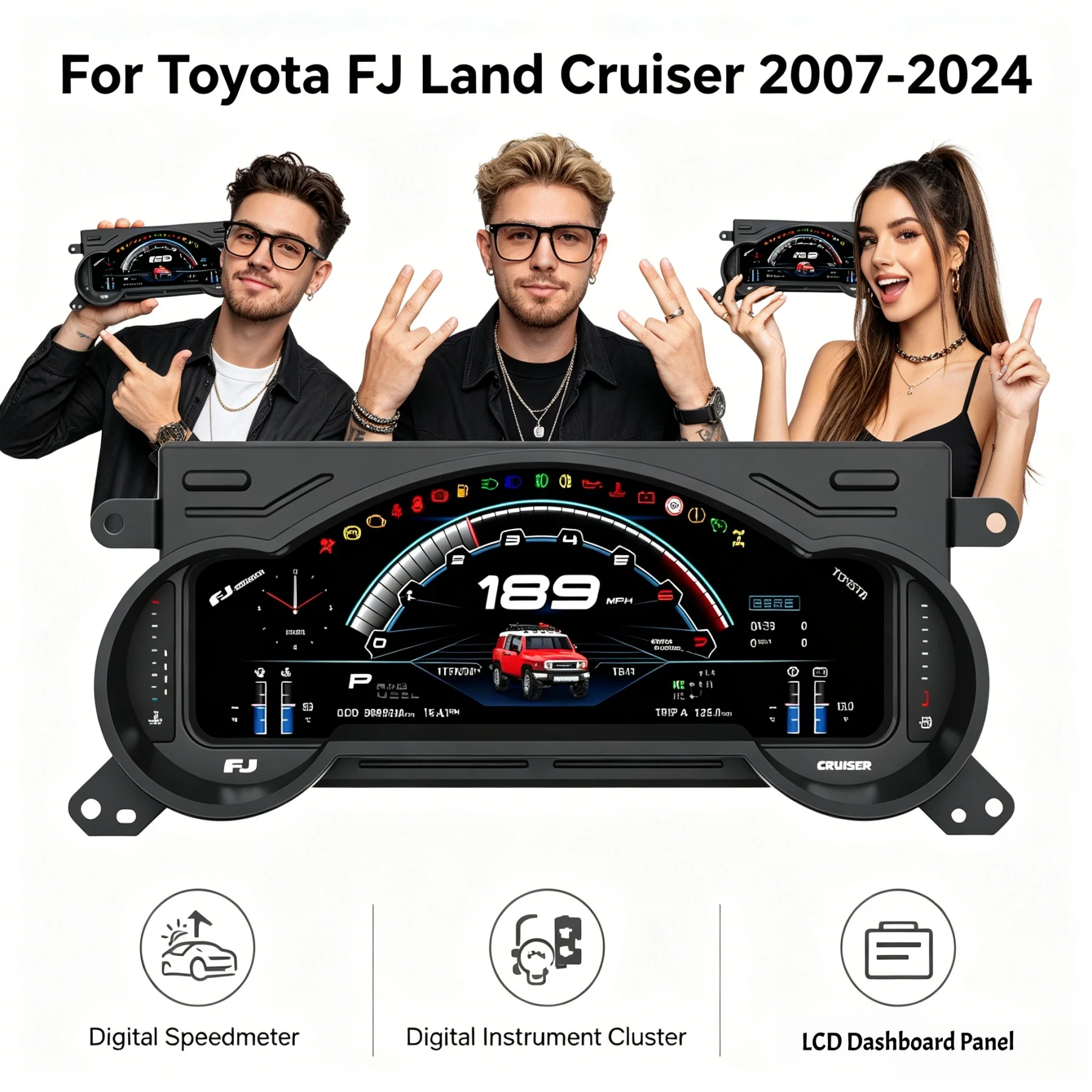 Car Digital Cluster Dashboard For TOYOTA LAND CRUISER FJ 2007-2024 Auto Instrument SpeedMeter Screen Head Unit Virtual Cockpit
Car Digital Cluster Dashboard For TOYOTA LAND CRUISER FJ 2007-2024 Auto Instrument SpeedMeter Screen Head Unit Virtual Cockpit