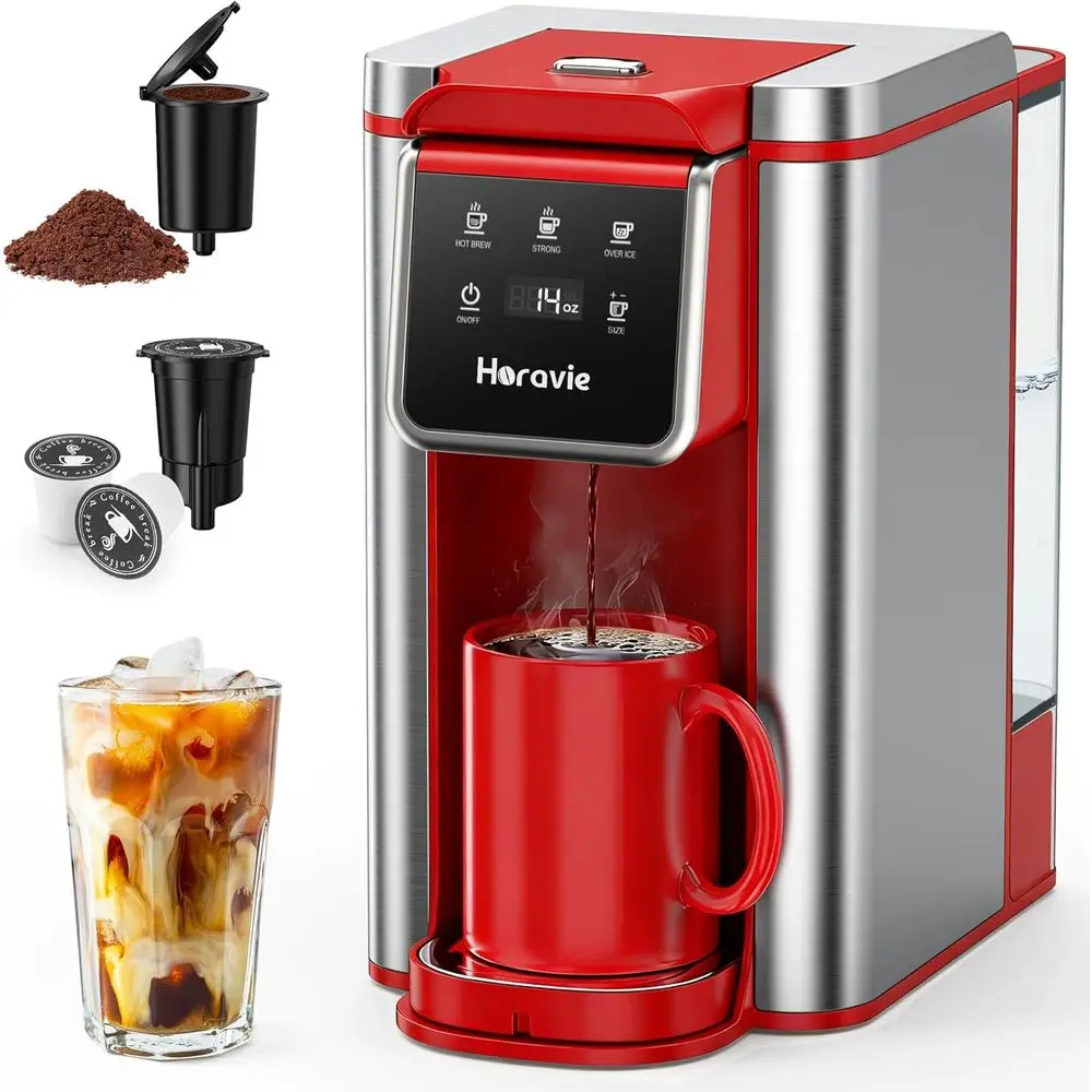 Кофеварка для одной порции или для капсул K-Cup и молотого кофе, для горячего и холодного кофе, с функцией кнопочного управления, объемы заваривания от 6 до 14 унций, 50 унций Remo
Кофеварка для одной порции или для капсул K-Cup и молотого кофе, для горячего и холодного кофе, с функцией кнопочного управления, объемы заваривания от 6 до 14 унций, 50 унций Remo