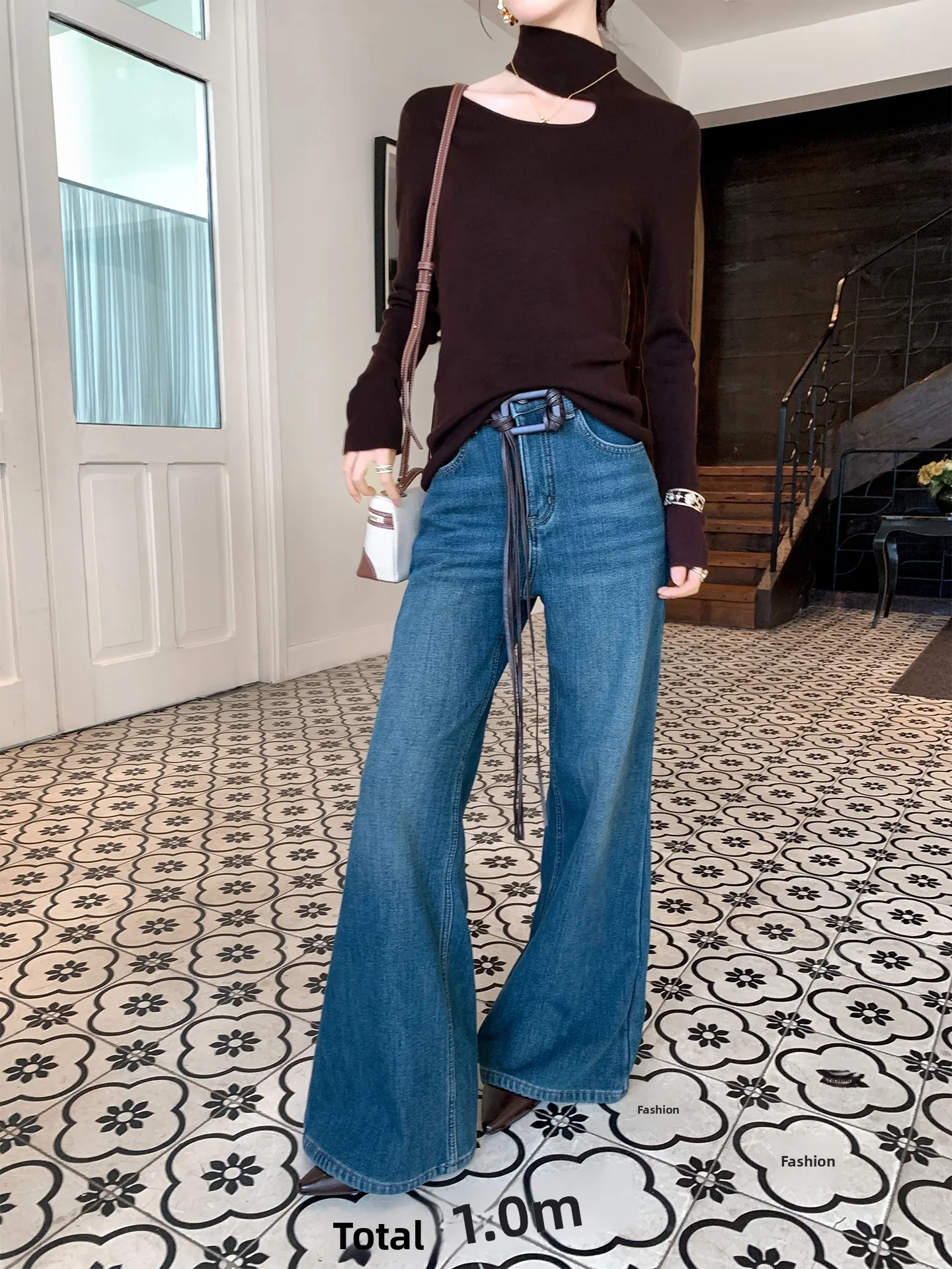 Binguo Vintage High Waist Wide Leg Jeans Women's Thickened Fleece Winter Blue Denim Pants Comfortable Casual Trousers
Binguo Vintage High Waist Wide Leg Jeans Women's Thickened Fleece Winter Blue Denim Pants Comfortable Casual Trousers