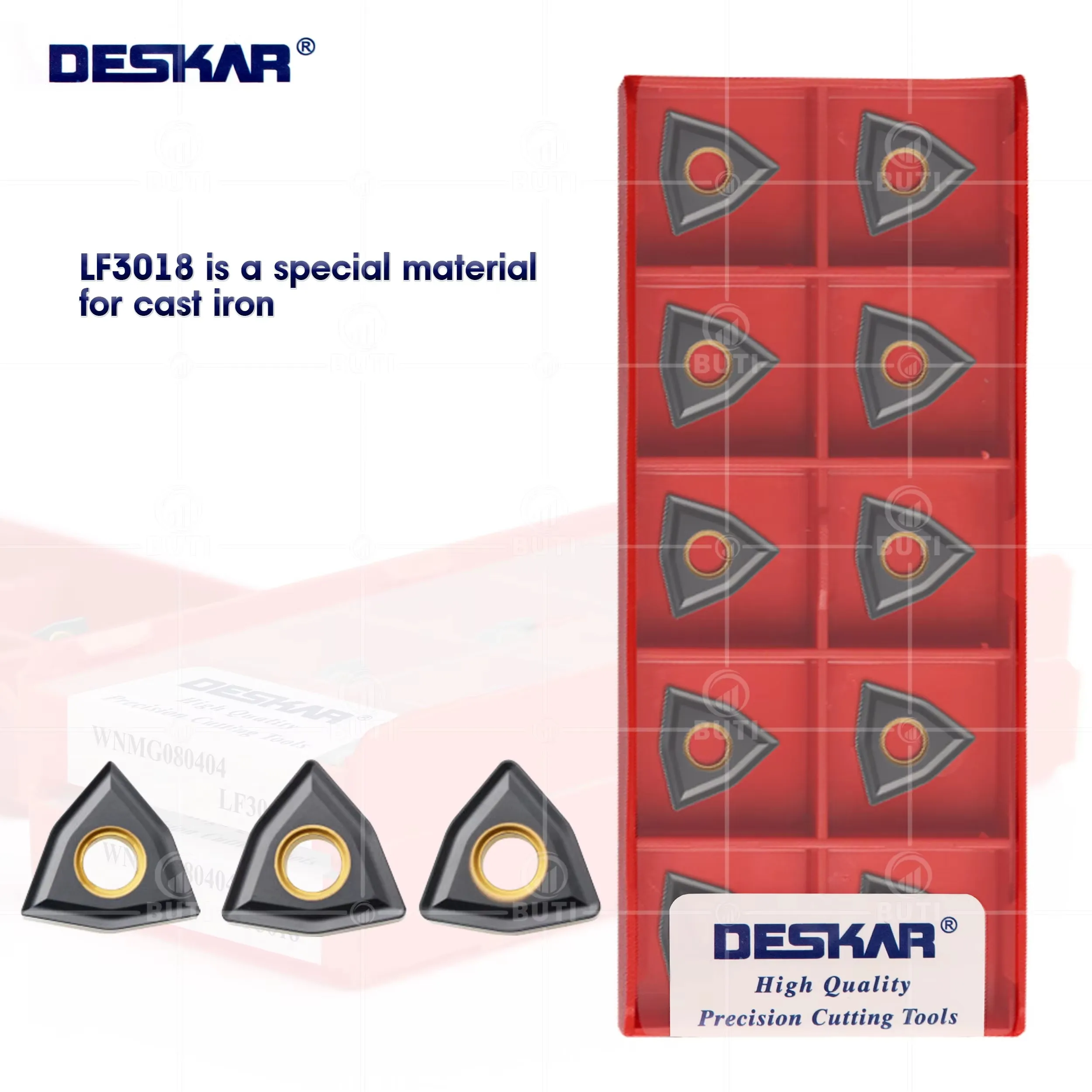 DESKAR 100% Original WNMG080404 WNMG080408 WNMG080412 LF3018 CNC Lathe Tool Carbide Inserts Turning Blade Cutting Tool Material
DESKAR 100% Original WNMG080404 WNMG080408 WNMG080412 LF3018 CNC Lathe Tool Carbide Inserts Turning Blade Cutting Tool Material