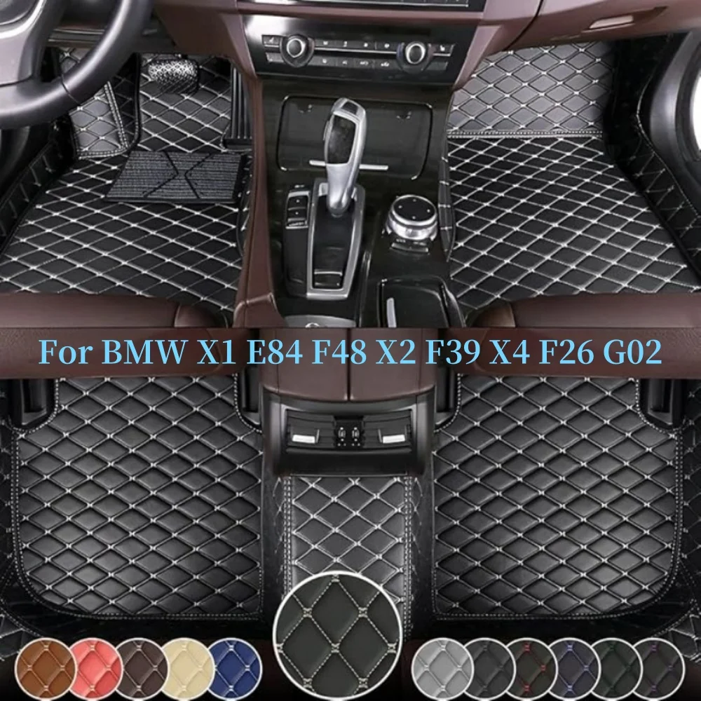 Автомобильные коврики на заказ для BMW X1 E84 F48 X2 F39 X4 F26 G02 2018-2023, кожаные коврики с полным покрытием, роскошные напольные вкладыши
Автомобильные коврики на заказ для BMW X1 E84 F48 X2 F39 X4 F26 G02 2018-2023, кожаные коврики с полным покрытием, роскошные напольные вкладыши