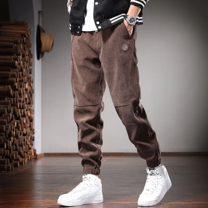 Brown Casual Pants Men's Trendy Loose Cuffed Pants Autumn Winter New Plaid Corduroy Pants Fce Lined Straight Leg Trousers
Brown Casual Pants Men's Trendy Loose Cuffed Pants Autumn Winter New Plaid Corduroy Pants Fce Lined Straight Leg Trousers