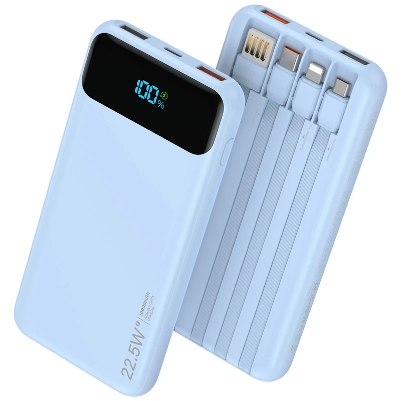 20000mAh Power Bank Built in Cable Portable Charger 22.5W Fast Charging External Battery for iPhone 17 Samsung Xiaomi Powerbank
20000mAh Power Bank Built in Cable Portable Charger 22.5W Fast Charging External Battery for iPhone 17 Samsung Xiaomi Powerbank