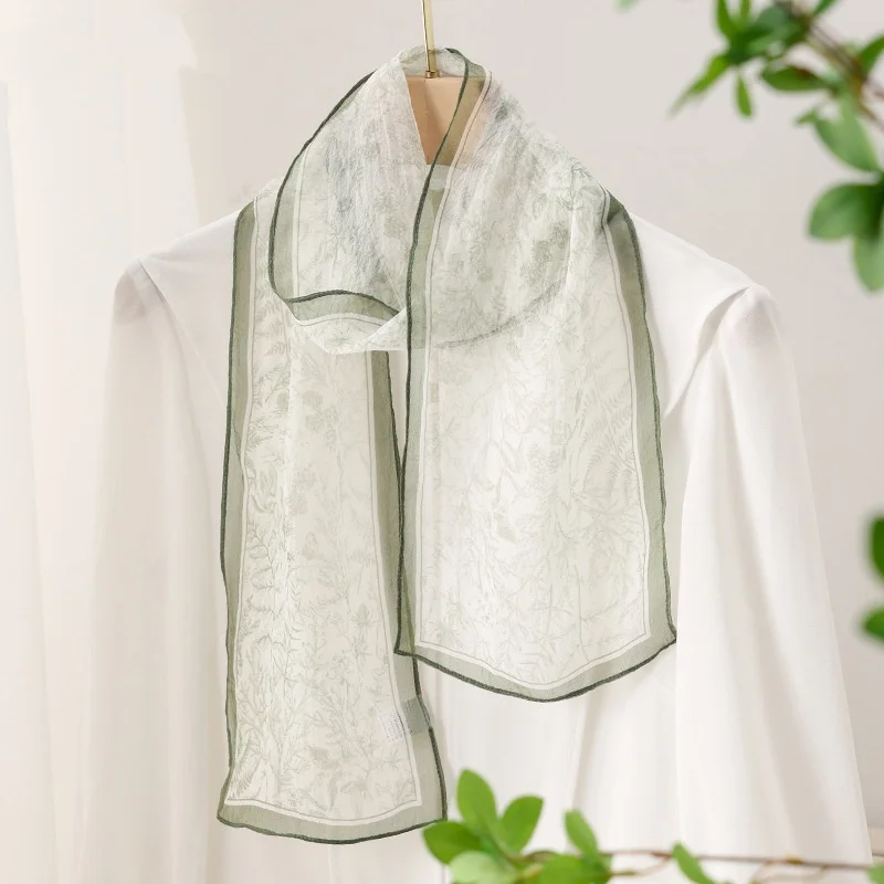 100% Mulberry Silk Skinny Scarf for Women Summer Lightweight Neck Tie Neckerchief for Shirt Bag & Hair Green Print
100% Mulberry Silk Skinny Scarf for Women Summer Lightweight Neck Tie Neckerchief for Shirt Bag & Hair Green Print