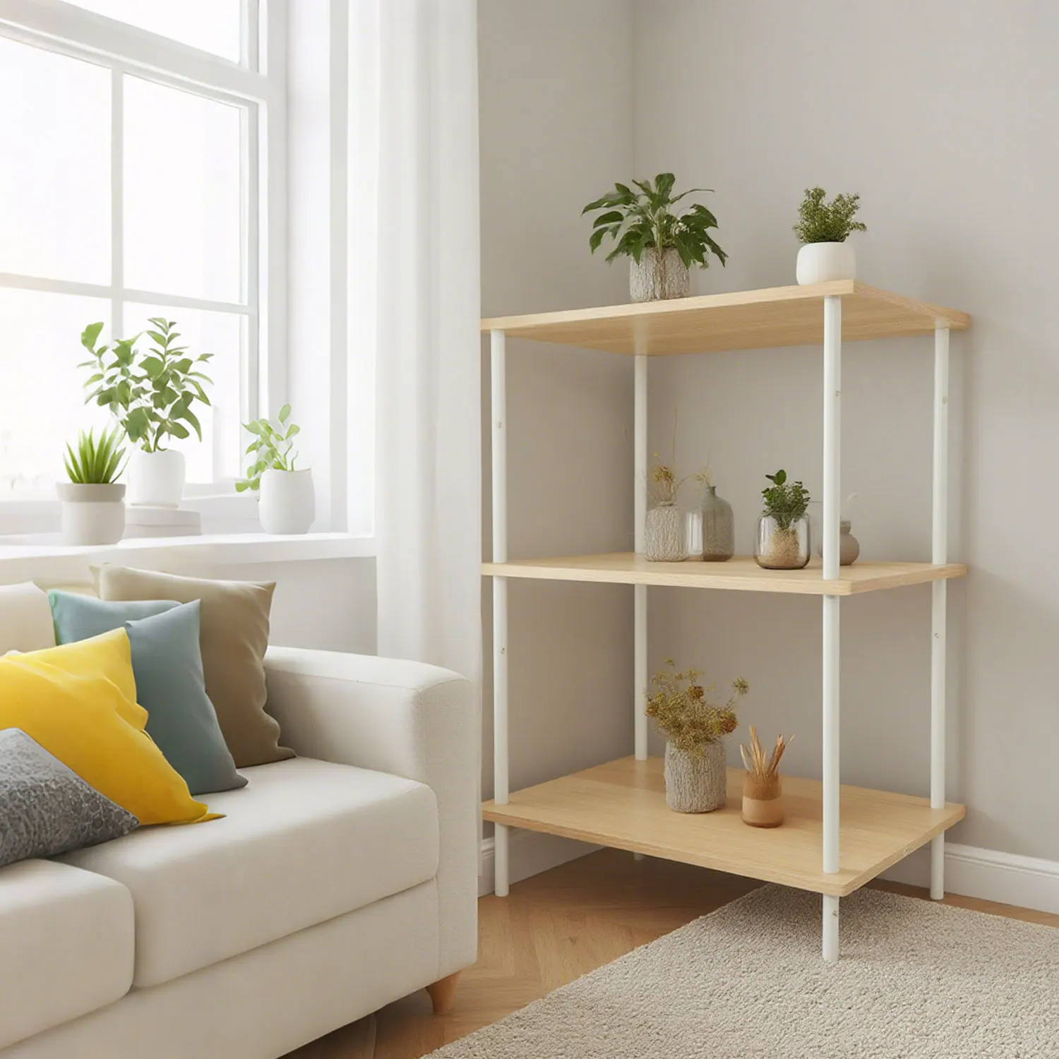 3-Tier Wooden Shelf,Free Standing Storage Rack, Multifunctional Display Stand For Home And office
3-Tier Wooden Shelf,Free Standing Storage Rack, Multifunctional Display Stand For Home And office