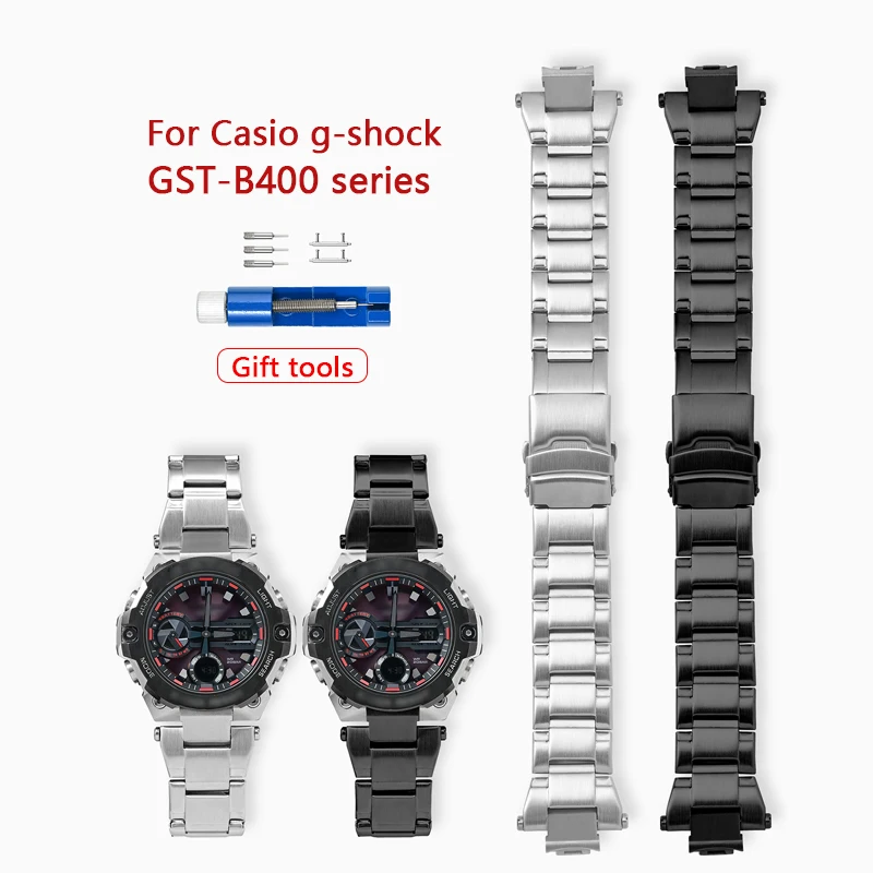 304 stainless steel Quick Release Stainless Steel Watchband For Casio G-shock GST-B400 Series Men's Watch Strap Bracelet
304 stainless steel Quick Release Stainless Steel Watchband For Casio G-shock GST-B400 Series Men's Watch Strap Bracelet