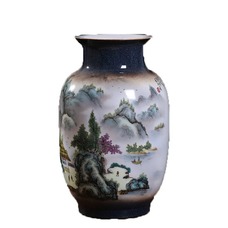 Ceramic Vase Decoration Chinese Porcelain Kiln Baked Pastel Living Room TV Cabinet Decoration Vase Crafts
Ceramic Vase Decoration Chinese Porcelain Kiln Baked Pastel Living Room TV Cabinet Decoration Vase Crafts