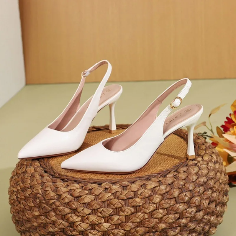 Women Sandals Summer Professional Style Work Shoes Women's High Heels Plus Size 44 Stiletto Back Empty Sandals Pointed Shoes
Women Sandals Summer Professional Style Work Shoes Women's High Heels Plus Size 44 Stiletto Back Empty Sandals Pointed Shoes