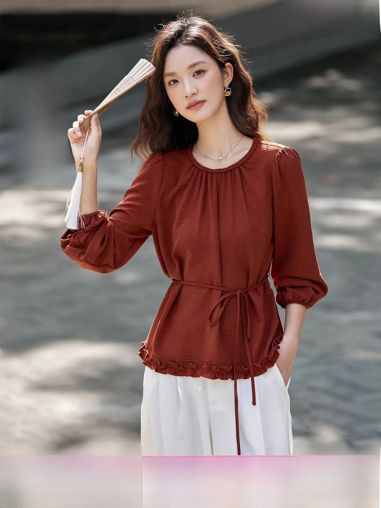 Retro Red Polka Dot Shirt Women's round Neck Overhead High End Small Asset Top Spring 2026 Casual Style Polyester Fiber Bubbl...
Retro Red Polka Dot Shirt Women's round Neck Overhead High End Small Asset Top Spring 2026 Casual Style Polyester Fiber Bubbl...