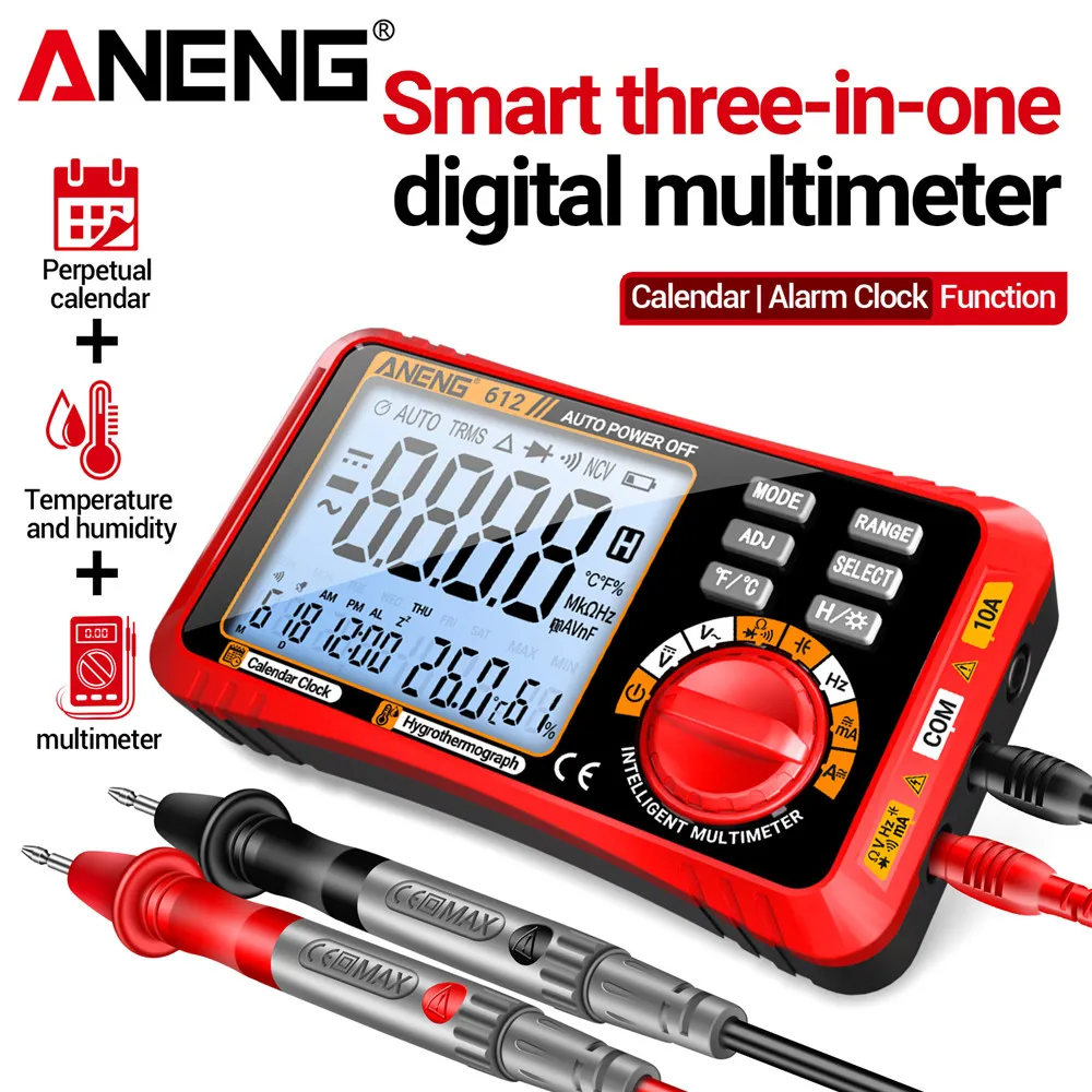 ANENG 612 Smart Digital Multimeter 3 In 1 Tester AC/DC Current Voltage Capacitance Professional Measurement Electrician Tools
ANENG 612 Smart Digital Multimeter 3 In 1 Tester AC/DC Current Voltage Capacitance Professional Measurement Electrician Tools