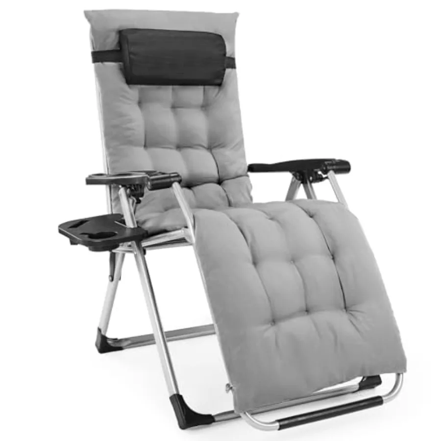 Zero Gravity Chair Reclining Camping Lounge Chair for Outdoor Reclining Patio Chairs with Cup Holder Trays and Removable Cushio
Zero Gravity Chair Reclining Camping Lounge Chair for Outdoor Reclining Patio Chairs with Cup Holder Trays and Removable Cushio