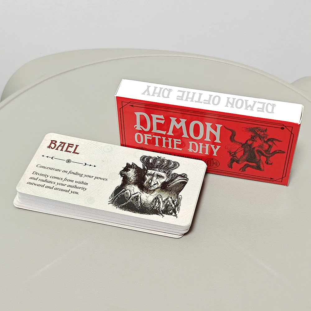 Demon of The Day Oracle 10*5cm 40 Cards Contain Messages From The Goetic Demons Revealing The Truth Hidden In The Shadows
Demon of The Day Oracle 10*5cm 40 Cards Contain Messages From The Goetic Demons Revealing The Truth Hidden In The Shadows