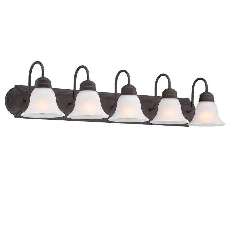Traditional five-lamp modern bathroom vanity lamp, bronze with frosted white glass bathroom wall lamp
Traditional five-lamp modern bathroom vanity lamp, bronze with frosted white glass bathroom wall lamp
