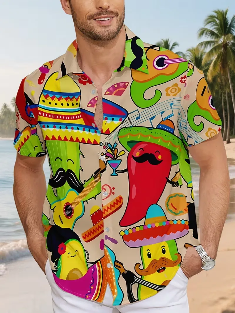 Men's Funny Cartoon Broccoli Print Hawaiian Shirts Short Sleeve Vegetable Graphic Button Down Beach Cuban Shirt For Summer
Men's Funny Cartoon Broccoli Print Hawaiian Shirts Short Sleeve Vegetable Graphic Button Down Beach Cuban Shirt For Summer