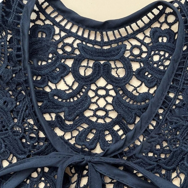 Lace Collar Women False Collar Lace up Embroidery Collar Dickey Collar Hanfu Faux Collar Detachable Collar for Dress
Lace Collar Women False Collar Lace up Embroidery Collar Dickey Collar Hanfu Faux Collar Detachable Collar for Dress