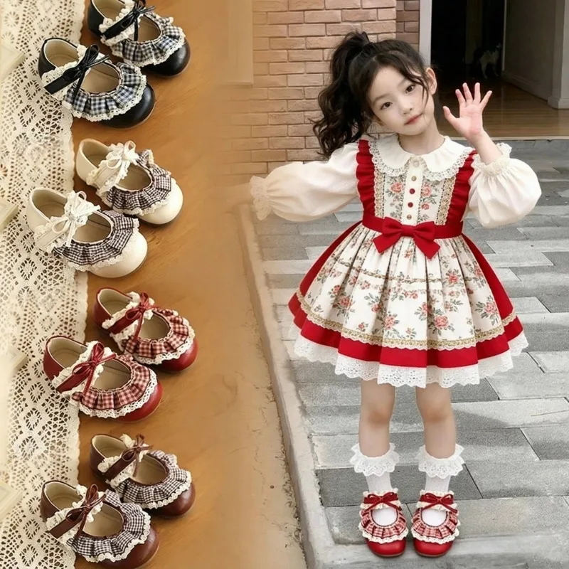 Elegant Lace Children Leather Shoes Sweet Bowknot Girls Princess Shoes Spring Autumn Trend Fashion Kids Ballet Causal Flat Shoes
Elegant Lace Children Leather Shoes Sweet Bowknot Girls Princess Shoes Spring Autumn Trend Fashion Kids Ballet Causal Flat Shoes